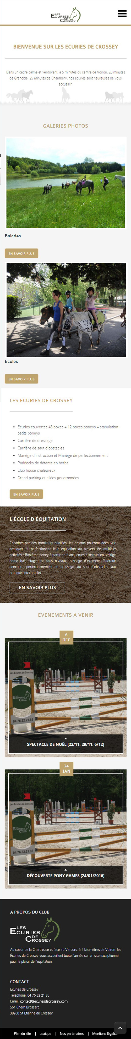 Ecurie de crosseyversion mobile