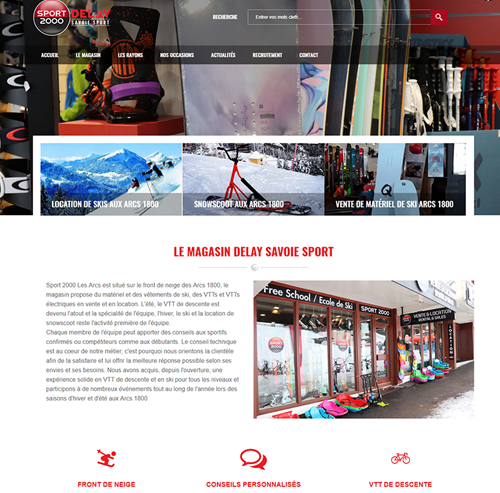 Sport 2000 les Arcs, location et vente de skis