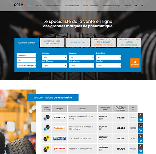 Consultez le site de PneuStore