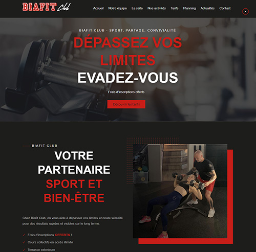 D&eacute;couvrez le site de Biafit Club