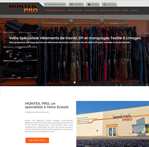 Consultez le site de Monteil Pro