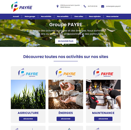 Consulter le site du groupe Payre