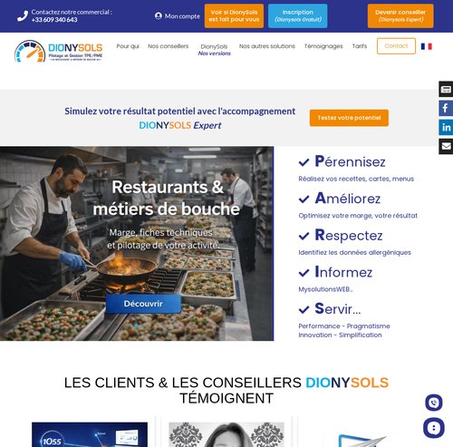 Dionysols - Solution de gestion pour restauration