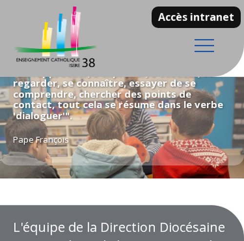 Direction Dioc&eacute;saine de l'Enseignement Catholique de l'Is&egrave;reversion mobile