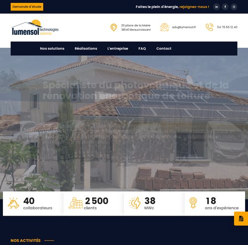 Site internet Lumensol
