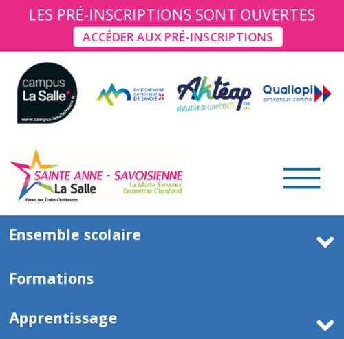 Groupe Scolaire Sainte-Anne Savoisienneversion mobile