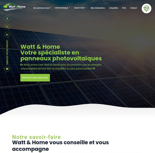Site internet Watt & Home Photovolta?que