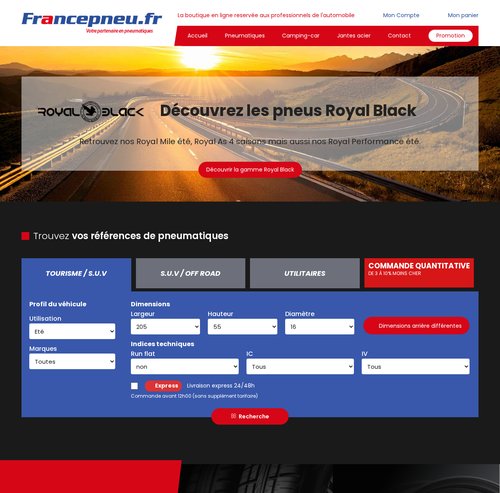 Site internet FrancePneu